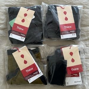 NEW✨ SET OF 4 Thinx Period Proof Cotton Briefs Boyshorts